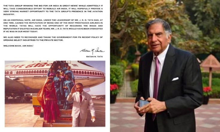 Air India bid won by Tata