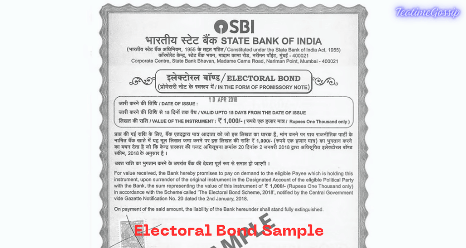 Sample of Electoral Bond